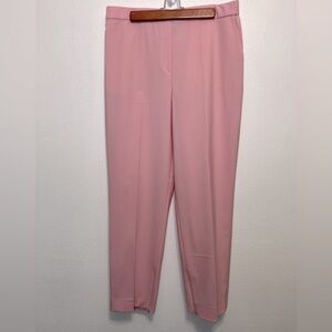 St. John Pale Pink Wool Stretch Women’s Straight Leg Classic Pants Size Large‎